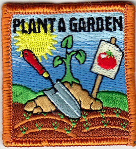 PLANT A GARDEN Iron On Patch Vegetables Flowers Gardening