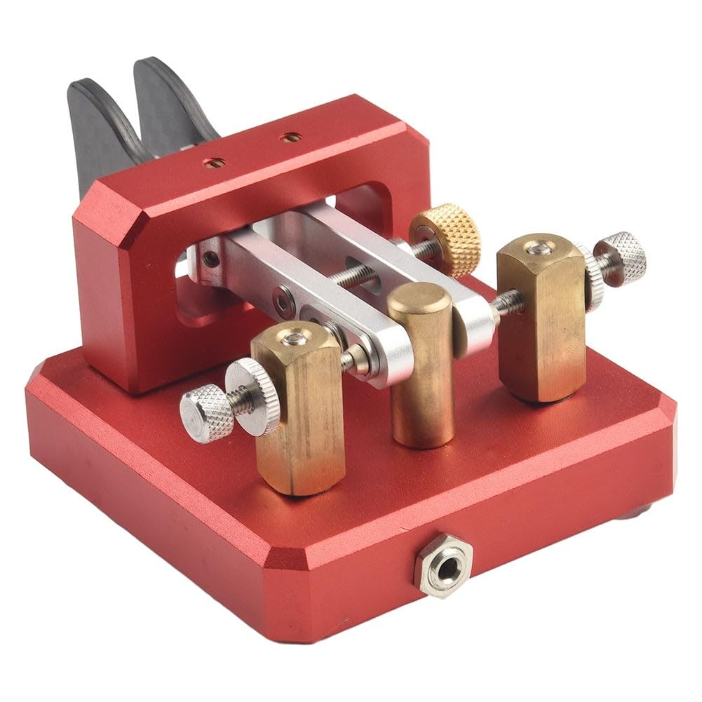Automatico per Morse per Dual-Paddle Telegraph Key CW Trasmettitore, per Acciaio Inox Ottone Lega di Alluminio, Contatti Argento, Interfaccia Audio 3.5mm