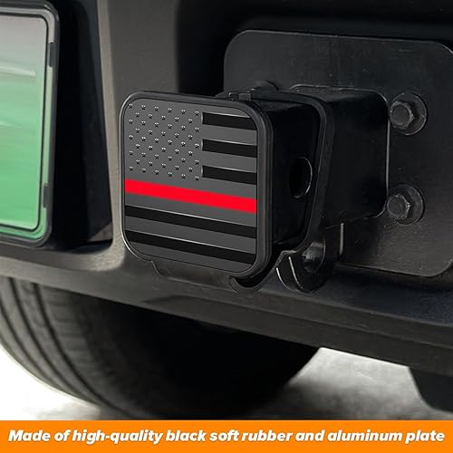 Miniatura 10 de Cubierta de enganche de remolque de 2 pulgadas, tapa de inserción de tubo de bandera estadounidense para receptores de 2 pulgadas, accesorios