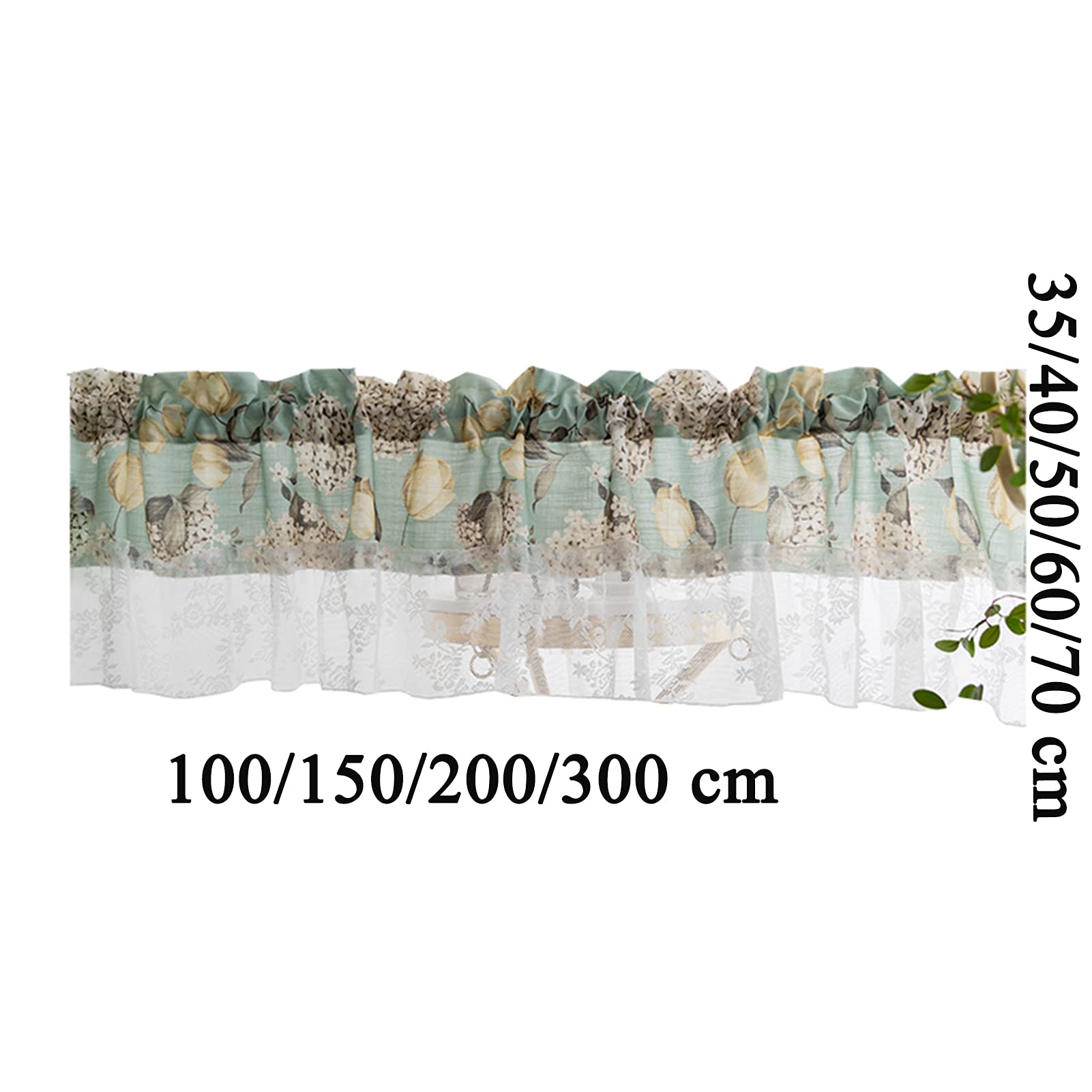 Tende da cucina,Mantovane semitrasparenti per finestre,Mezze tende con cuciture in cotone e lino,Tende in voile ricamate in pizzo,Tenda da bistrot in stile country,Tende corte per Kitchen Cafe Balco