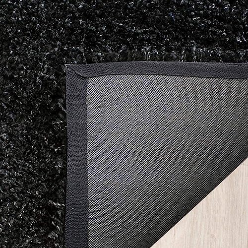 Image of Soft Plain Shaggy Rugs and Carpet for Bedroom Living Room 2x5 Feet M-19