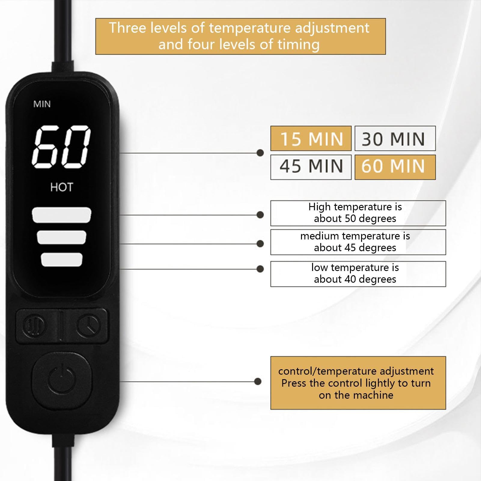 Ciepły kompres - 67,5 x 13 cm urządzenie ładowane przez USB, regulowana temperatura oczu z funkcją kojącego ciepła, ciepły kompres do pielęgnacji oczu, relaksacyjny masażer oczu do samolotu podróżnego