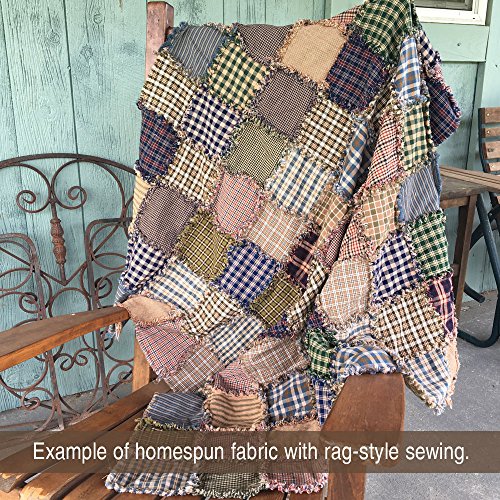 40 Primitive Charm Pack, 5 Inch Precut Cotton Homespun Fabric Squares By Jcs #TOP1