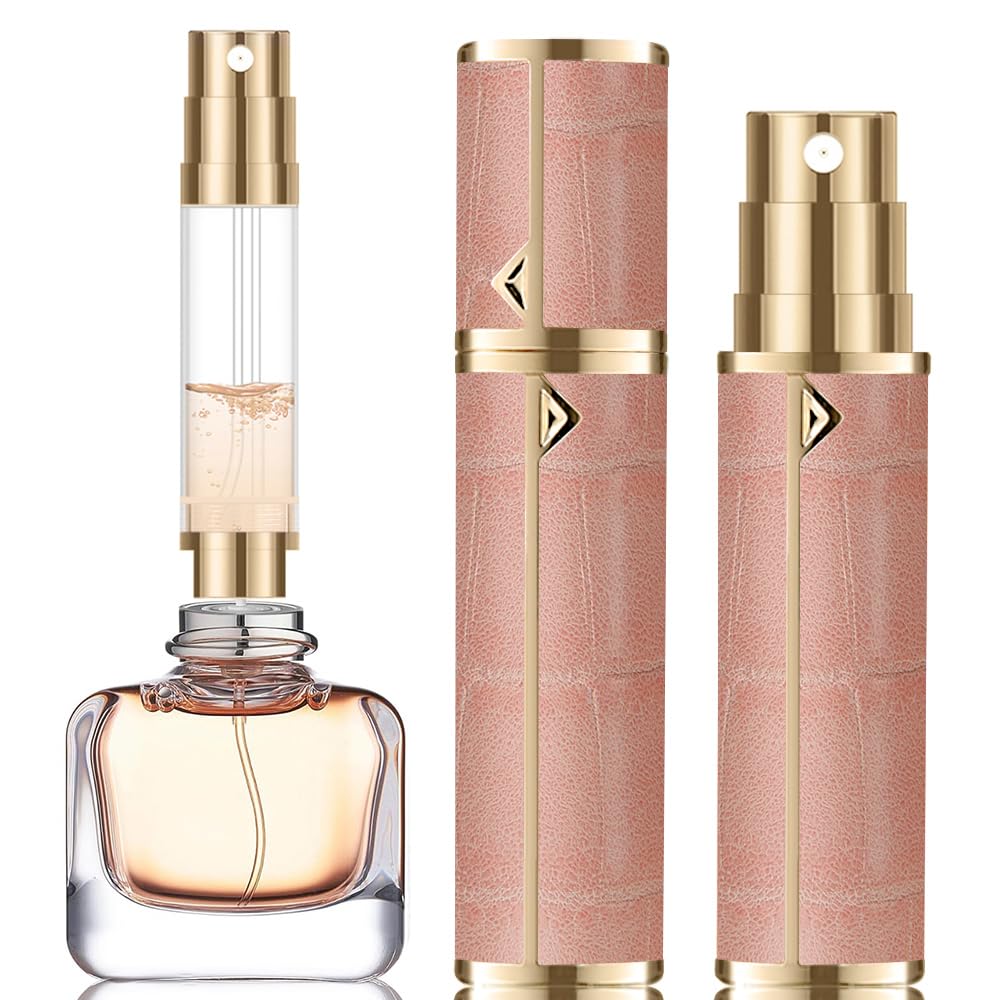 DIOHIO 8ml Perfume Atomizer Travel Refillable, Mini Cologne Dispenser, Bottom-Filling Fragrances Perfumes Bottle, Portable Sprayer Pocket Size for