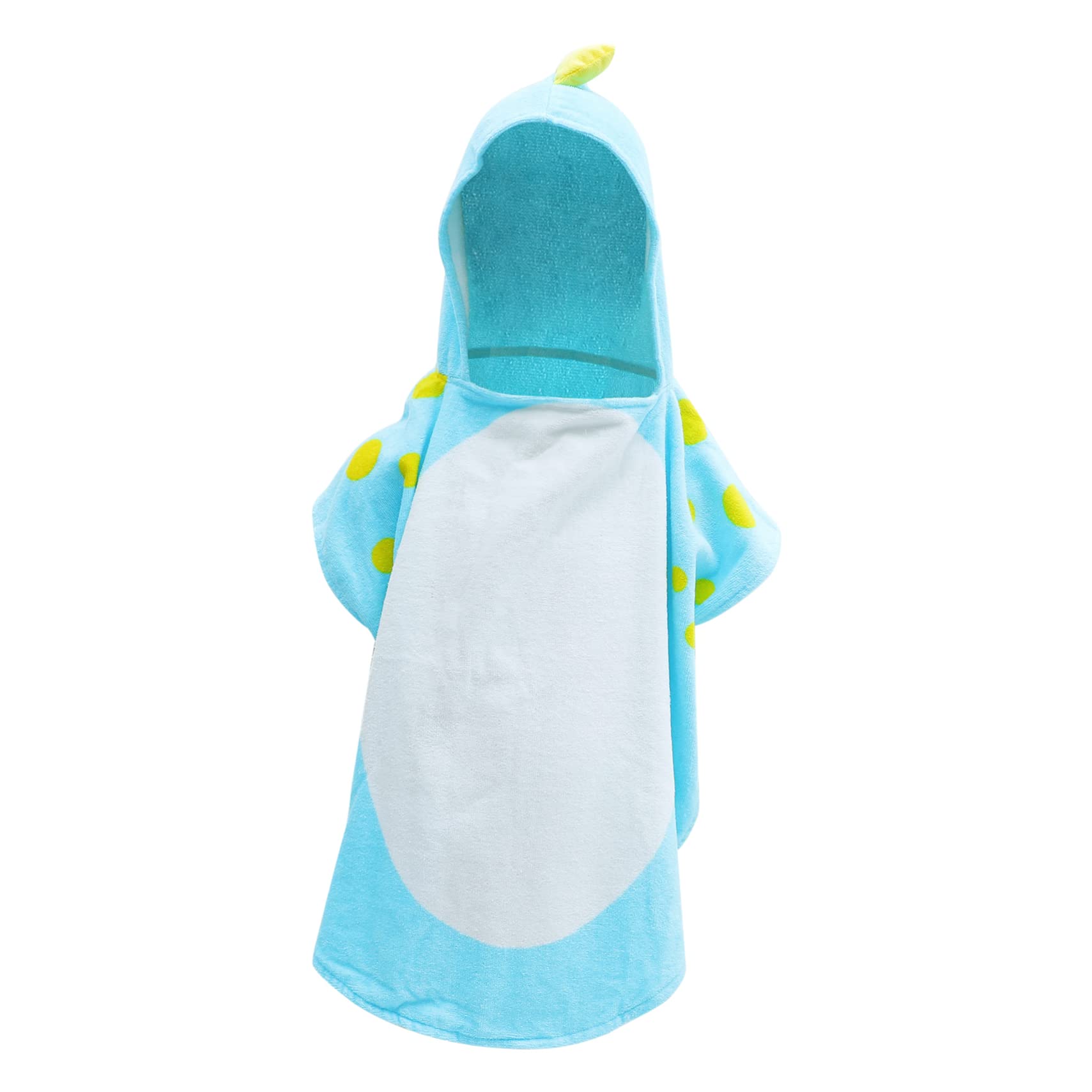 Kinder Badetuch mit Kapuze Dinosaurier Baumwolle Blau für Kinder