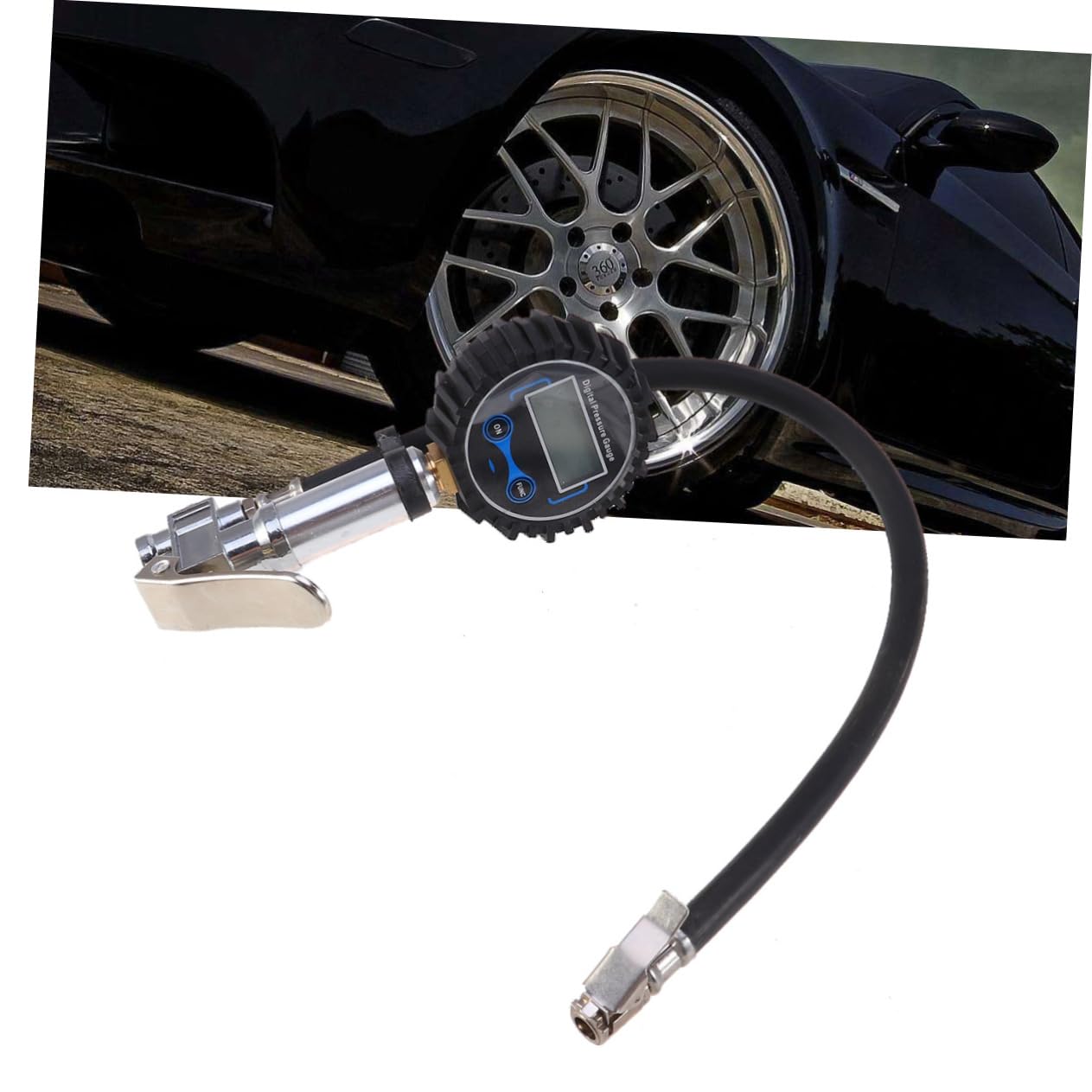 Manómetro de Presión de Neumáticos para Trabajo Pesado Digital | Pantalla Lcd Retroiluminación Led, Operación Mano, Lectura Precisa para Coche y Suv