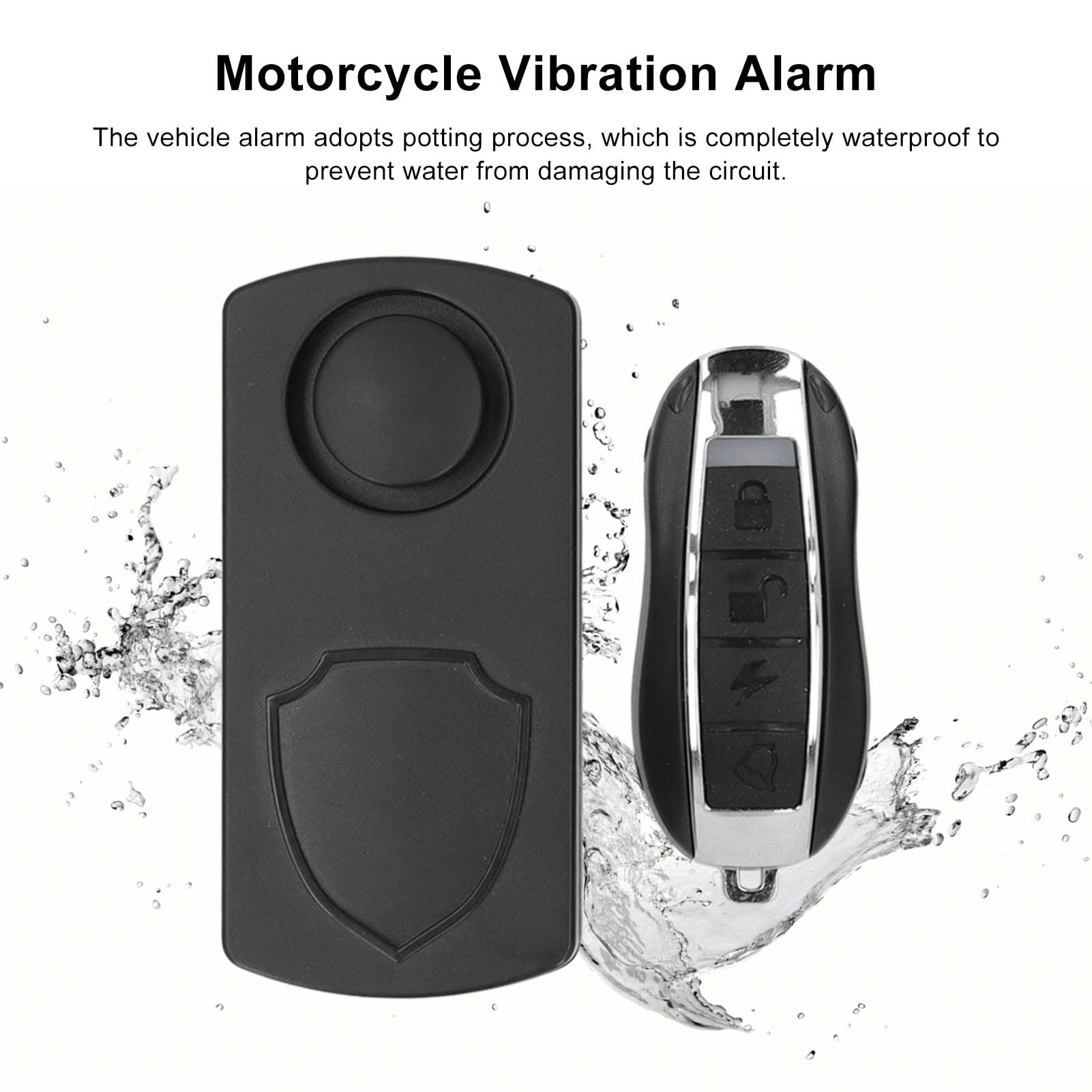 Allarme Antifurto KIMISS 12V A Vibrazione Per Moto E Scooter - Telecomando 150m, Sirena Inclusa