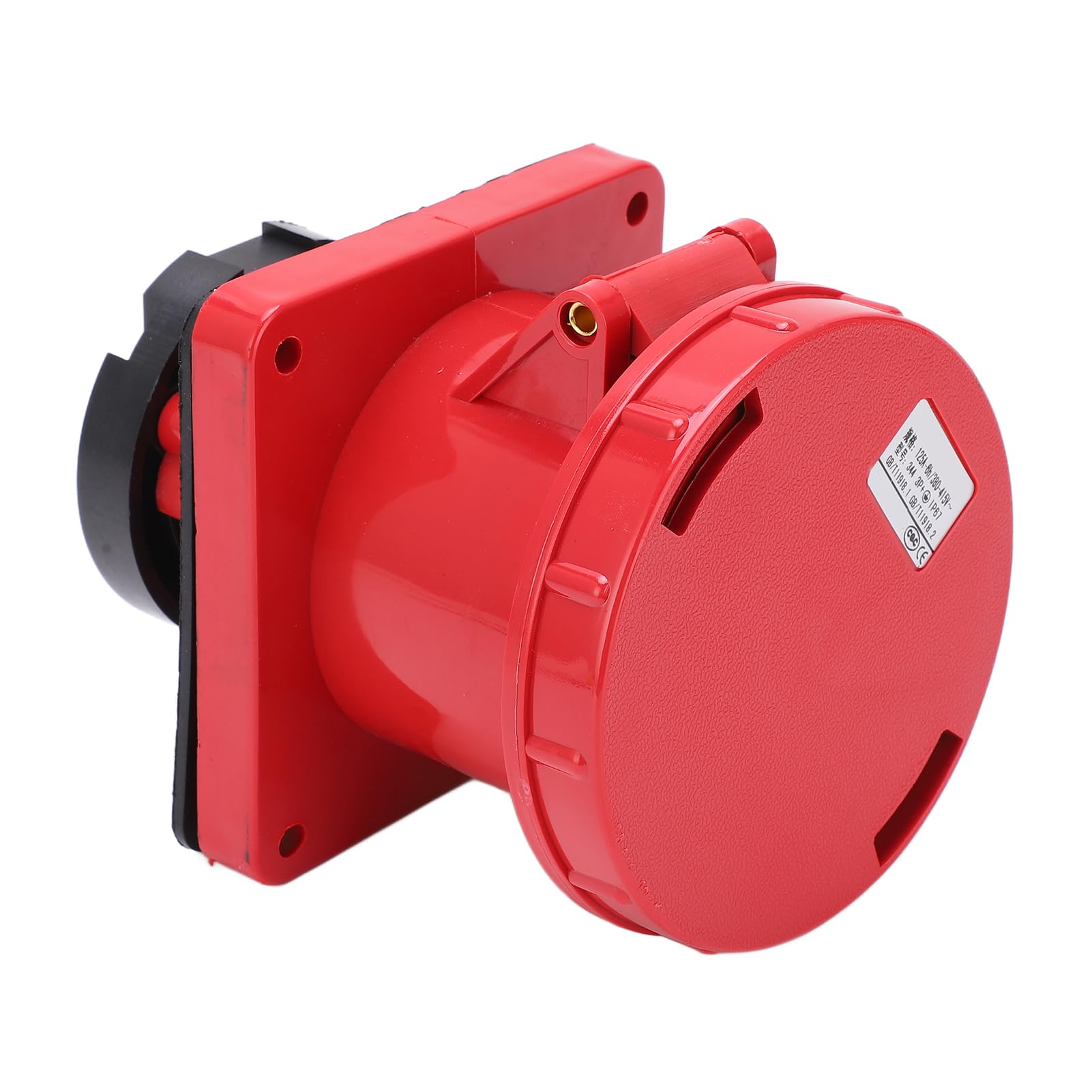 2 Uds Enchufes Rectos Industriales 125A Trifásicos IP67 Montaje Empotrado 380415V para Aplicaciones Versátiles (3P+E)