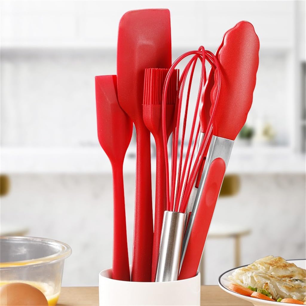Ensemble De Spatules Résistantes Aux Hautes Températures, Outils De Cuisson, Cinq Pièces, Clip Alimentaire, Brosse À Huile, Fouet, Ustensiles De Cuisine