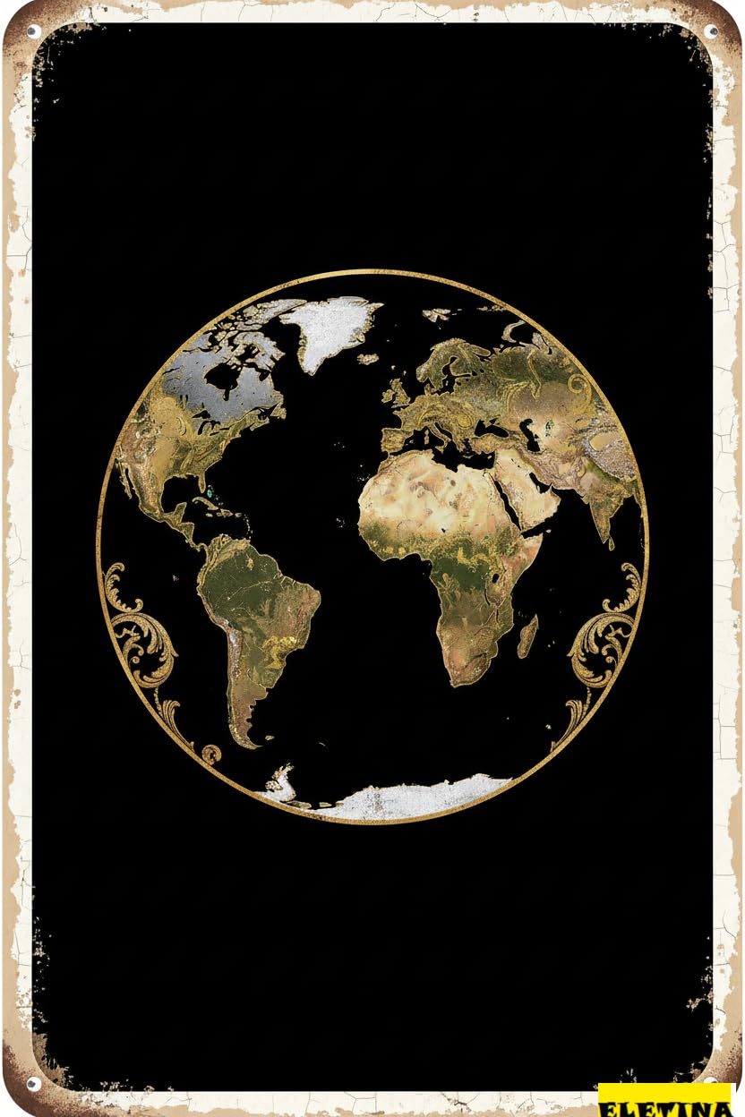 Personalized Sign for Man Cave Blue Earth In The Space Vintage Tin Home Bar Kitchen Pub Wall Decor S 12x8inch Private Property Decorative