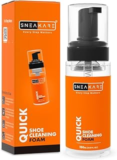 SNEAKARE Quick Shoe Foam Cleaner | Contains 150ml Foam Shoe Cleaner | Sneaker Cleaning Kit | Suitable for Sneakers, Nubuc... Price In India