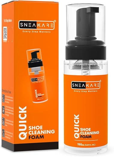 SNEAKARE Quick Shoe Foam Cleaner | Contains 150ml Foam Shoe Cleaner | Sneaker Cleaning Kit | Suitable for Sneakers, Nubuc...