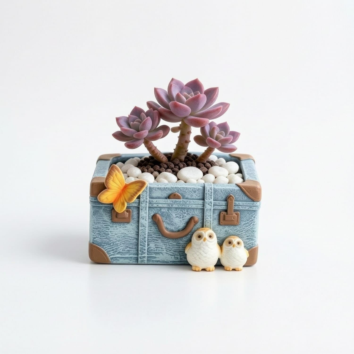 CLOVRIX® Decorative Suitcase Planter Whimsical Suitcase Flower Pot