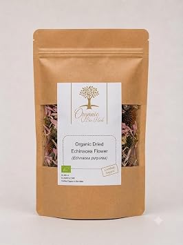 Organic Bio Herbs-Echinacea Dried Flowers 100% Natural, Premium Quality Herb for Herbal Tea, Tinctures & Remedies No Additives, Non-GMO (Echinacea Purpurea) 1 lb.