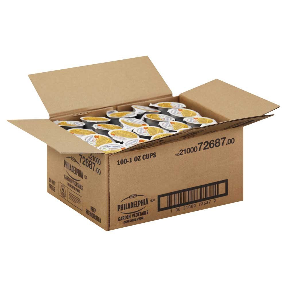 Kraft Philadelphia Garden Vegetable Cream Cheese - Cup 1 Ounce - 100 per case — view 3
