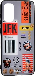 Generic Plastic Creative Back Phone Protection Case Print Design With Silicone Safety Edges And Glass Back For Samsung Galaxy S11E / S20 - Multi Color