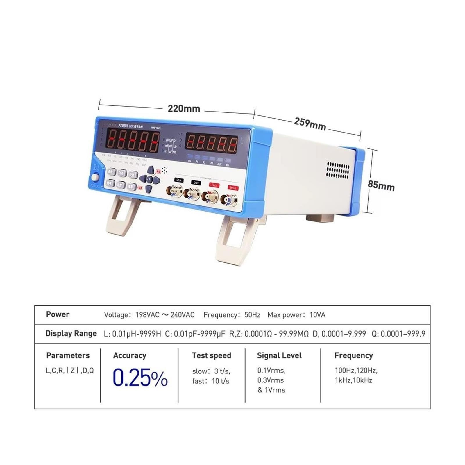 AT2811 Misuratore Digitale LCR Con Display LCD