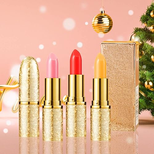 Miniatura 7 de BINGBRUSH Juego de 3 lápices labiales que cambian de color, color rojo, rosa, PH, estado de ánimo, larga duración, cuidado de labios, hidratante,