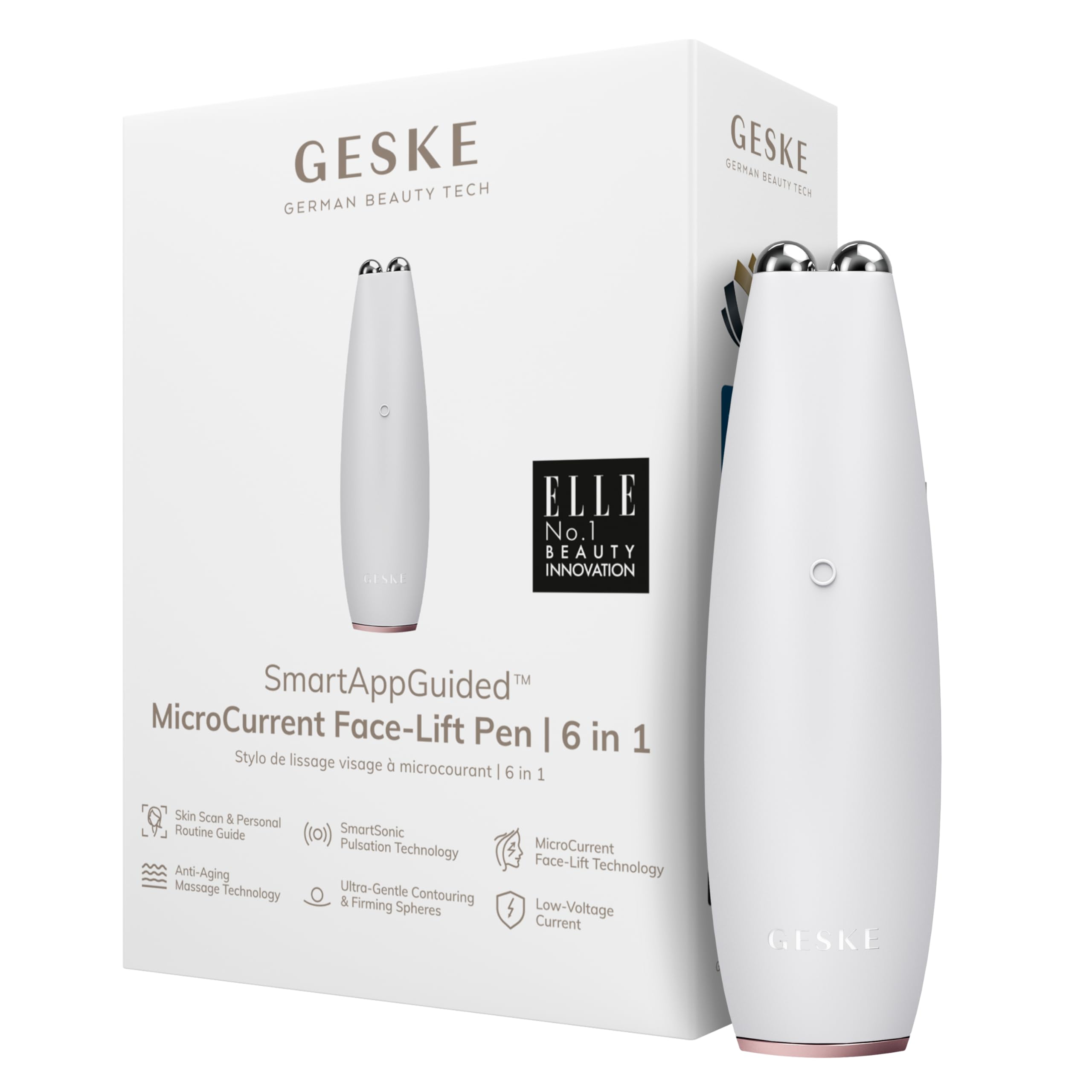 GESKE SmartAppGuided™ MicroCurrent Face-Lift Pen, Starlight