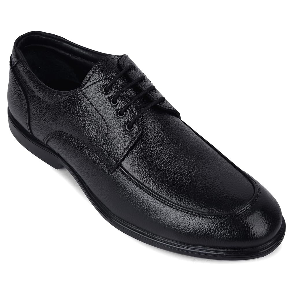 Fortune HML-92E Formal Shoes for Men - Black & Brown Genuine Leather Derby Lace-Ups | Cushioned Leather Insole, Office, Boardroom, Wedding, Interview, Festive & Formal Dress Shoes-image-49