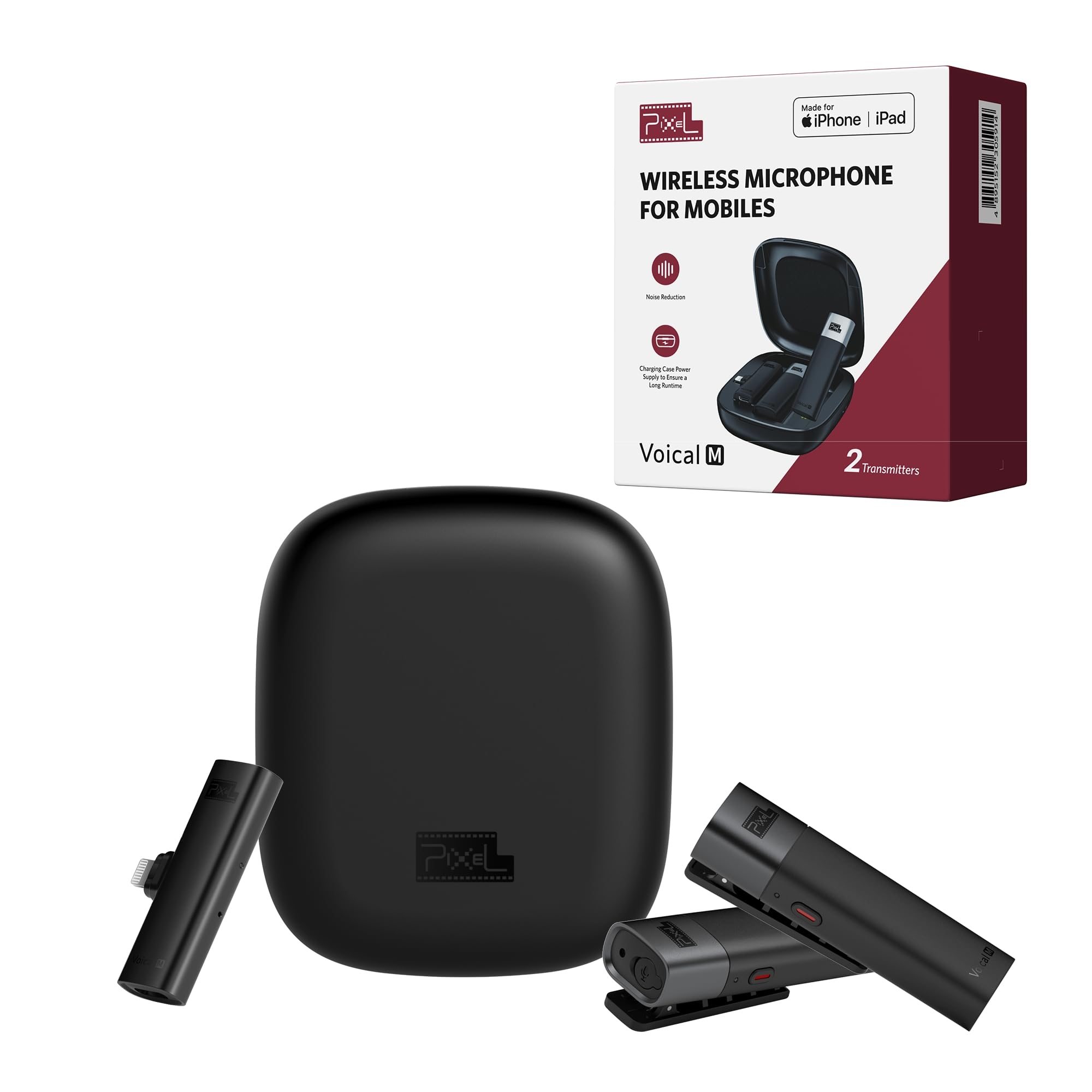 Amazon.com: PIXEL Wireless Lavalier Microphone (MFi Certified)-2