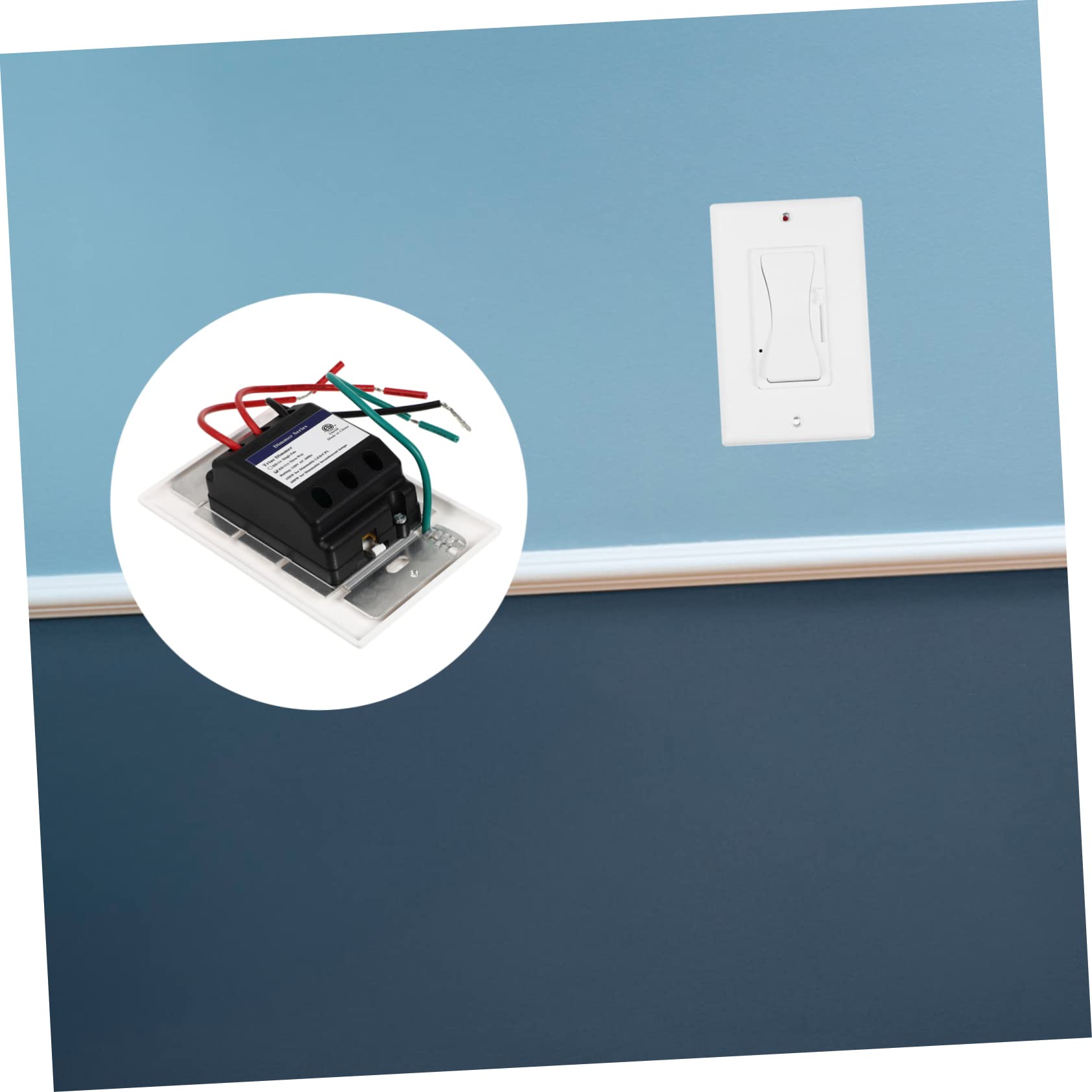 NUOBESTY 2 Stück Dimmer schalter elektrisches Licht LED gleiten Wattzahl Lichtdimmer Aluminiumlegierung Weiß