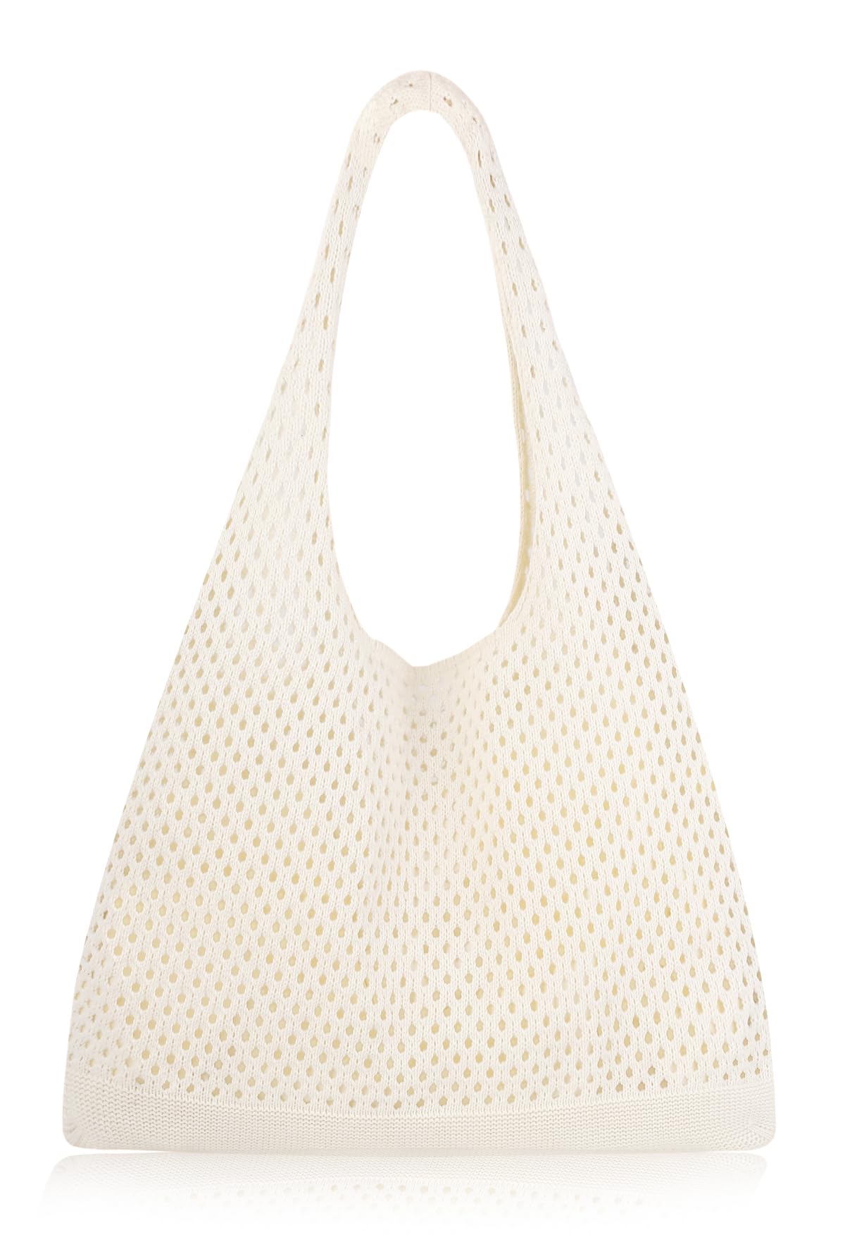 COOKOOKY Crochet Beach Tote bag Summer Beach Bag for Women Aesthetic Mesh Tote Bag Hippie Bag Knit Bag — view 10
