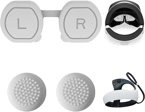 Miimall Protector de lente para PS VR2, protector de lente Sony VR2 de silicona, resistente a los arañazos, palancas antideslizantes para