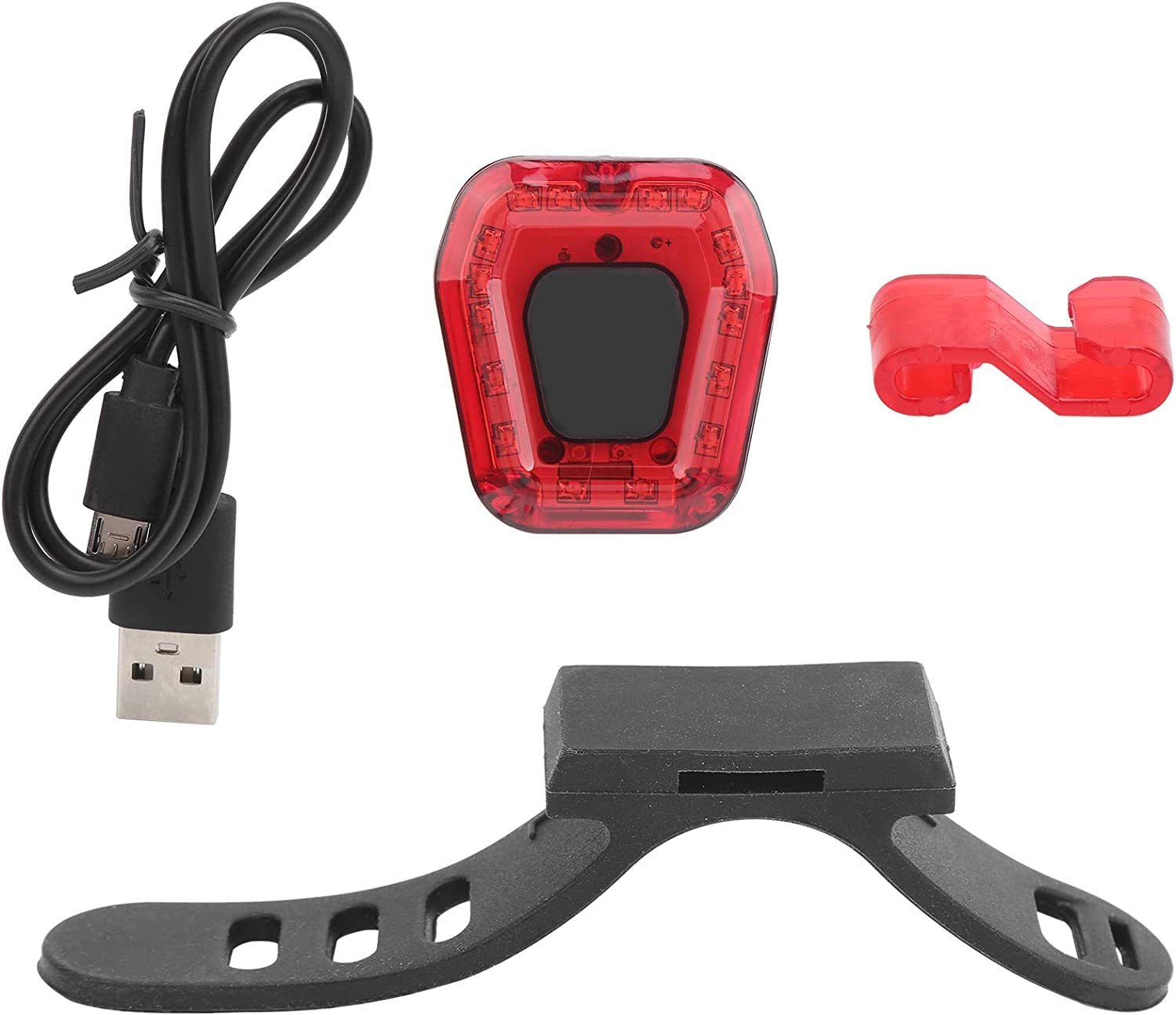 ARTSZY Światło rowerowe Wodoodporne tylne światło USB Akumulator Ostrzeżenie Nocna lampka do jazdy, trwała i długa żywotność.