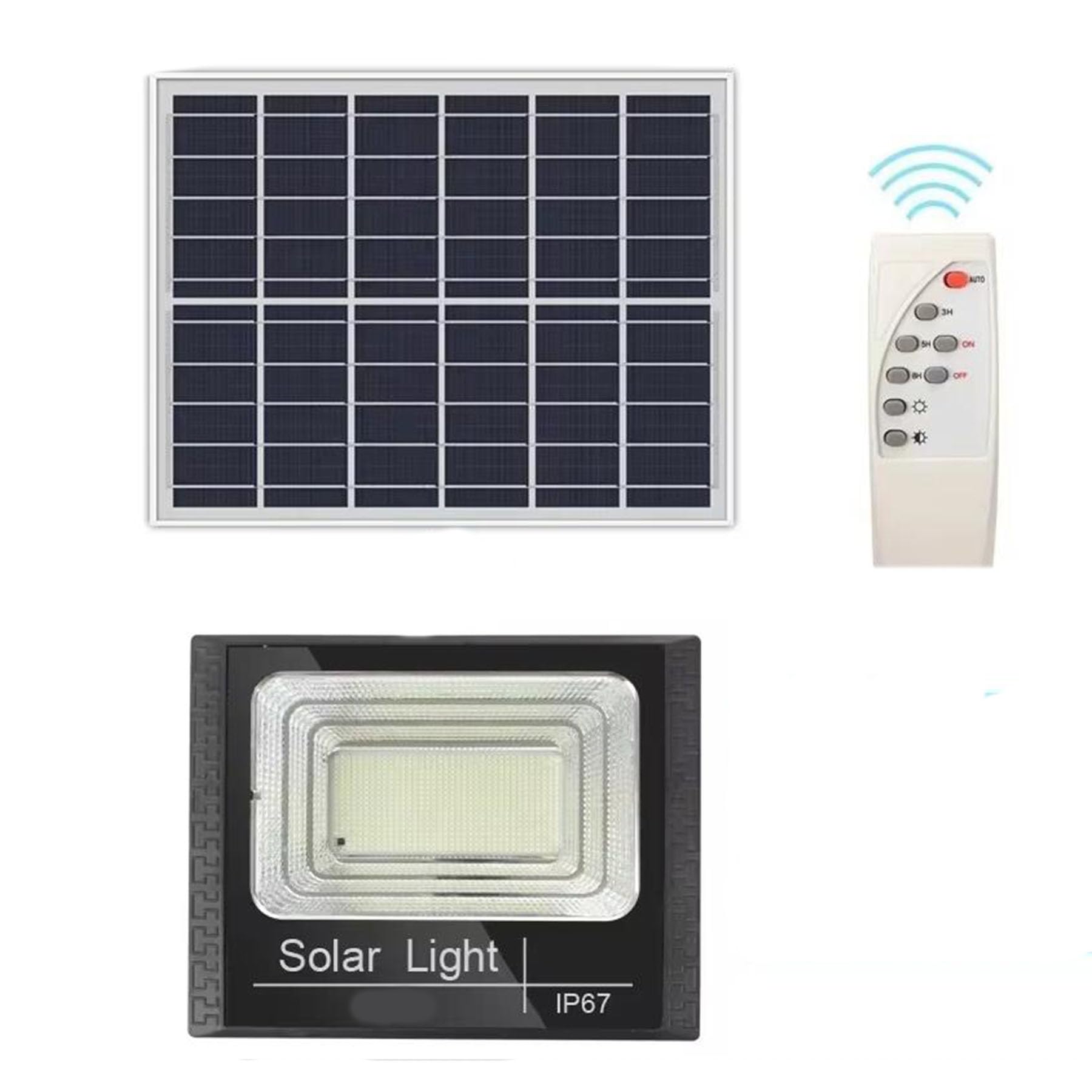 Lampe solaire d'extérieur à LED 500W étanche avec projecteur solaire de sécurité et télécommande