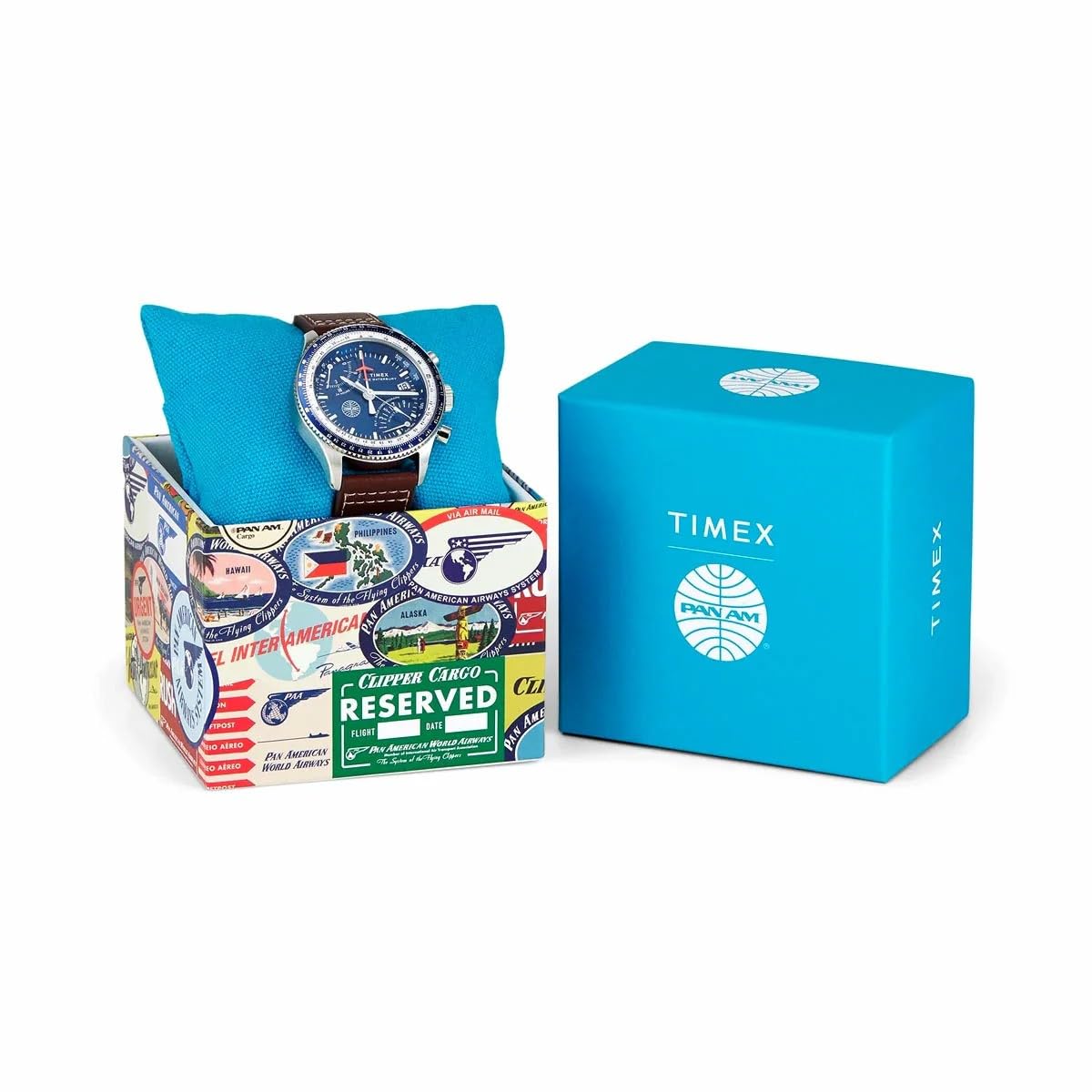 Timex Herren Chronograph Quarz Armbanduhr Fly Back x Pan Am