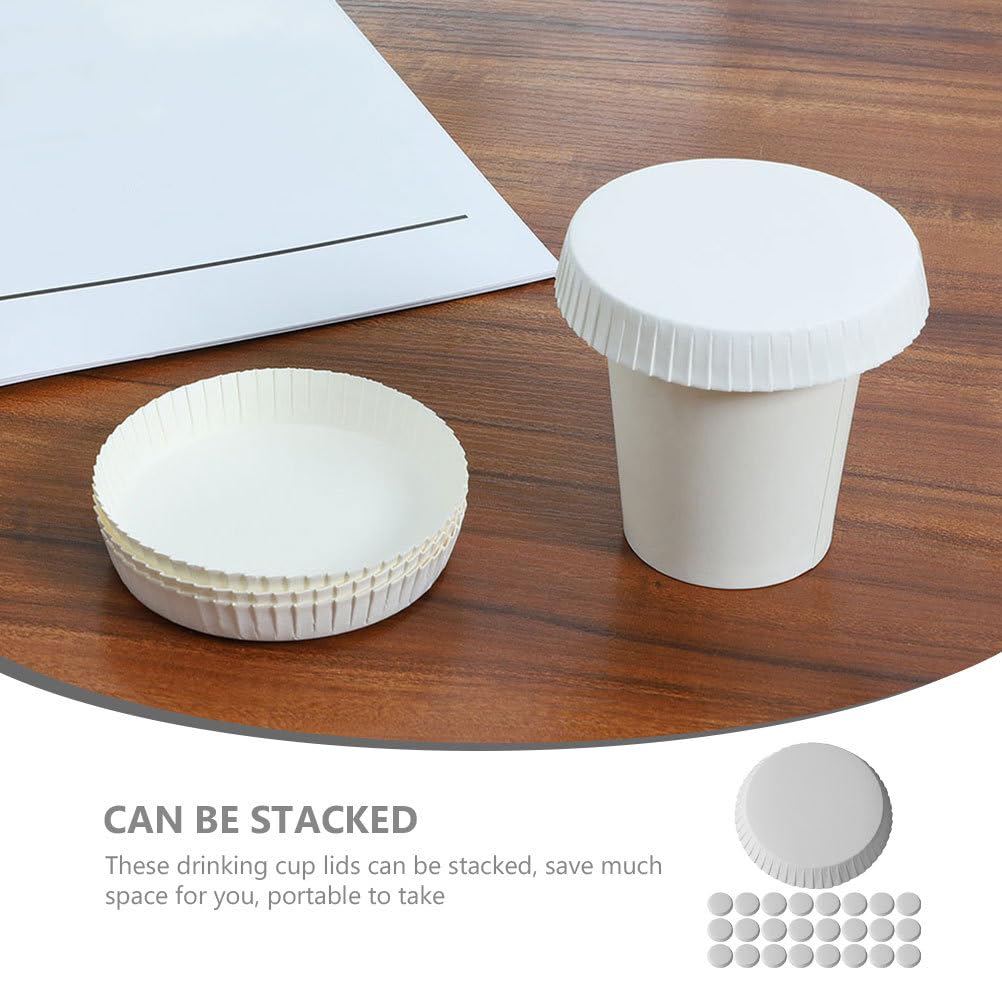 iplusmile Coperchio Della Tazza Di Carta Usa E Getta 100 Pezzi Coperchio Della Tazza Calda Per Bere Riciclato Coperture Della Di Caffè Bicchieri Di Carta Coperture Per La