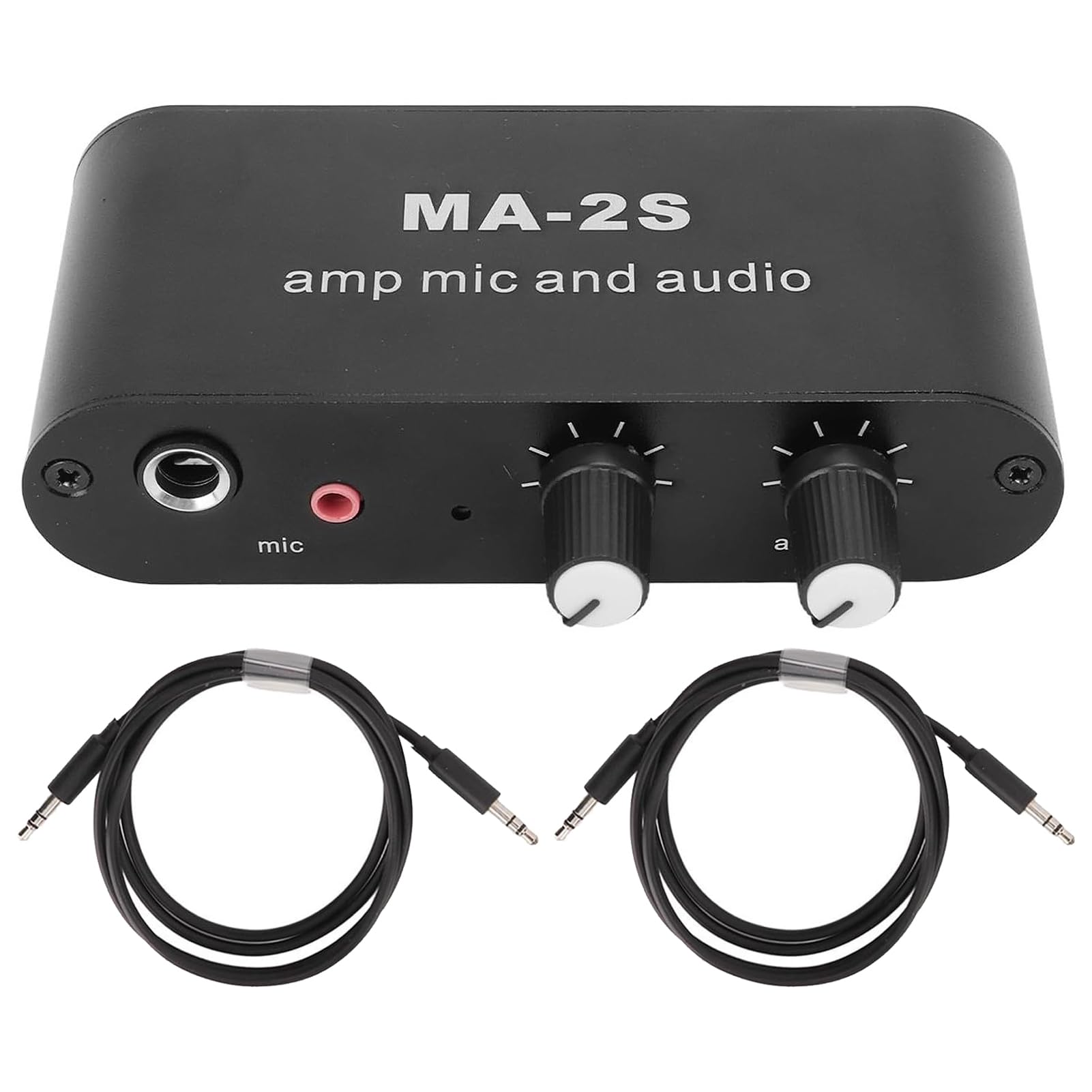 Stereo-Audio-Vorverstärker, 3 Ausgangsanschlüsse Audio-Mikrofonvorverstärkermodul Kopfhörer-Reglerverstärker Dual-Op 3,5-mm-Schnittstelle Universal, Für Besprechungen Und Lautsprecher