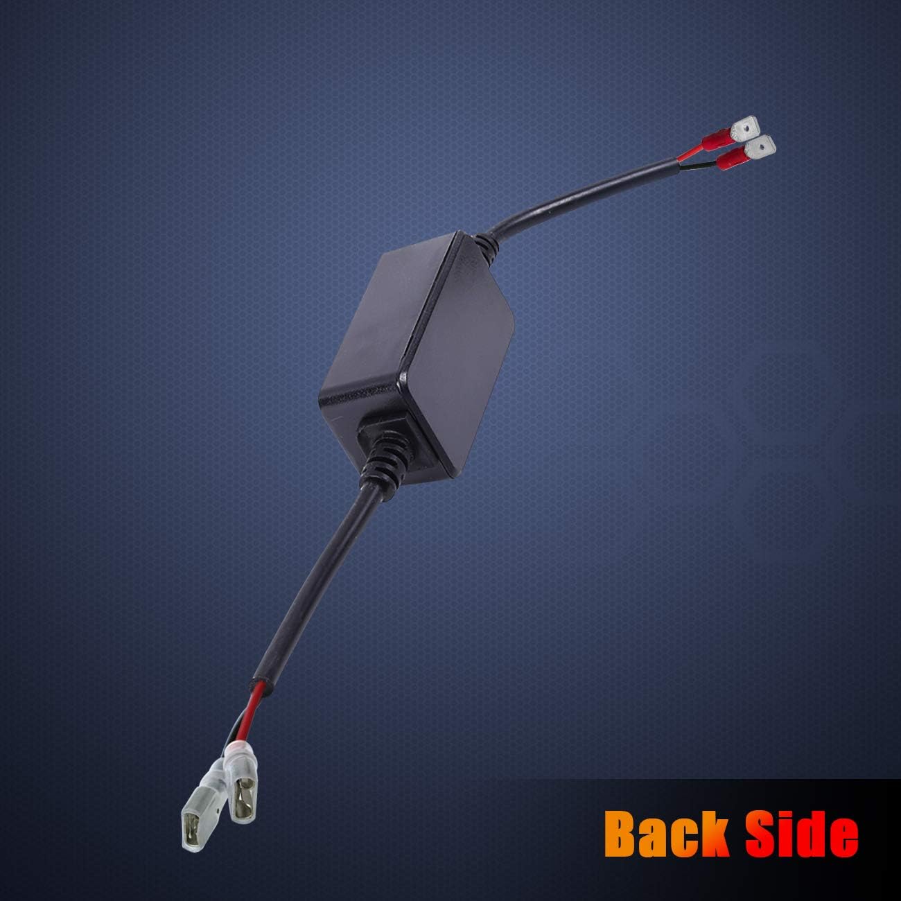 H1 H3 H7 LED Anti Flicker Headlight Canbus Error Free Computer Warning Canceller Resistor Decoders Capacitor Wiring Harness (Pack of 2）