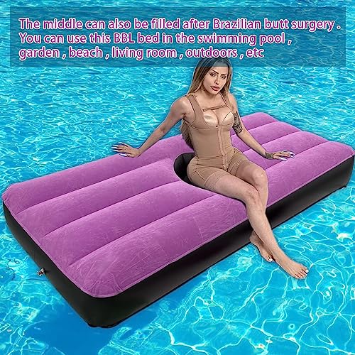 BBL Post Surgery Supplies BBL Bed Pillow After Surgery Brazilian Butt Lift Recovery Bed with Air Pump Brazilian Butt Lift Bed with Hole (Pink)