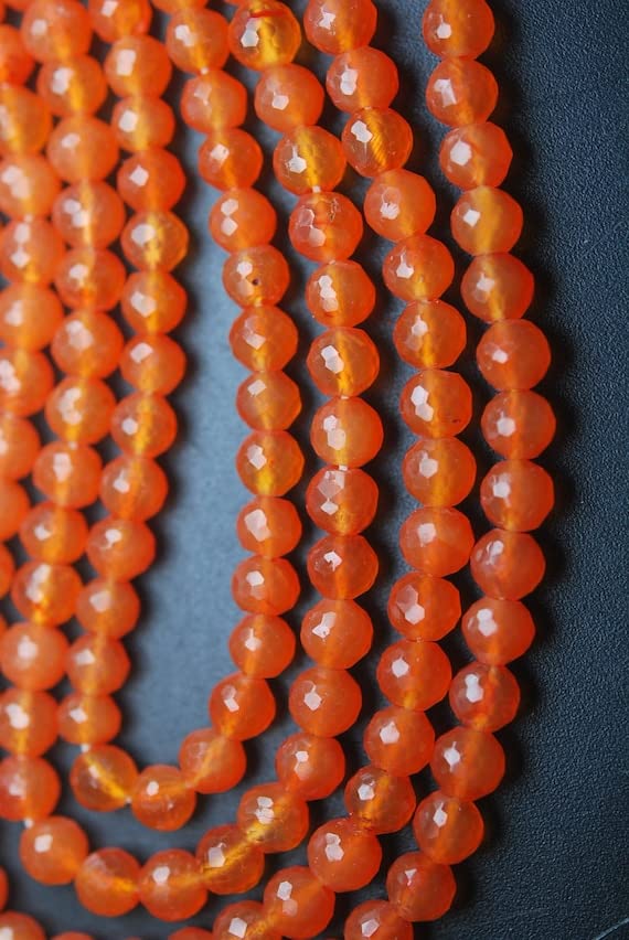 Carnelian micro faceted beads 5.5mm pour bijoux haut de gamme uniques