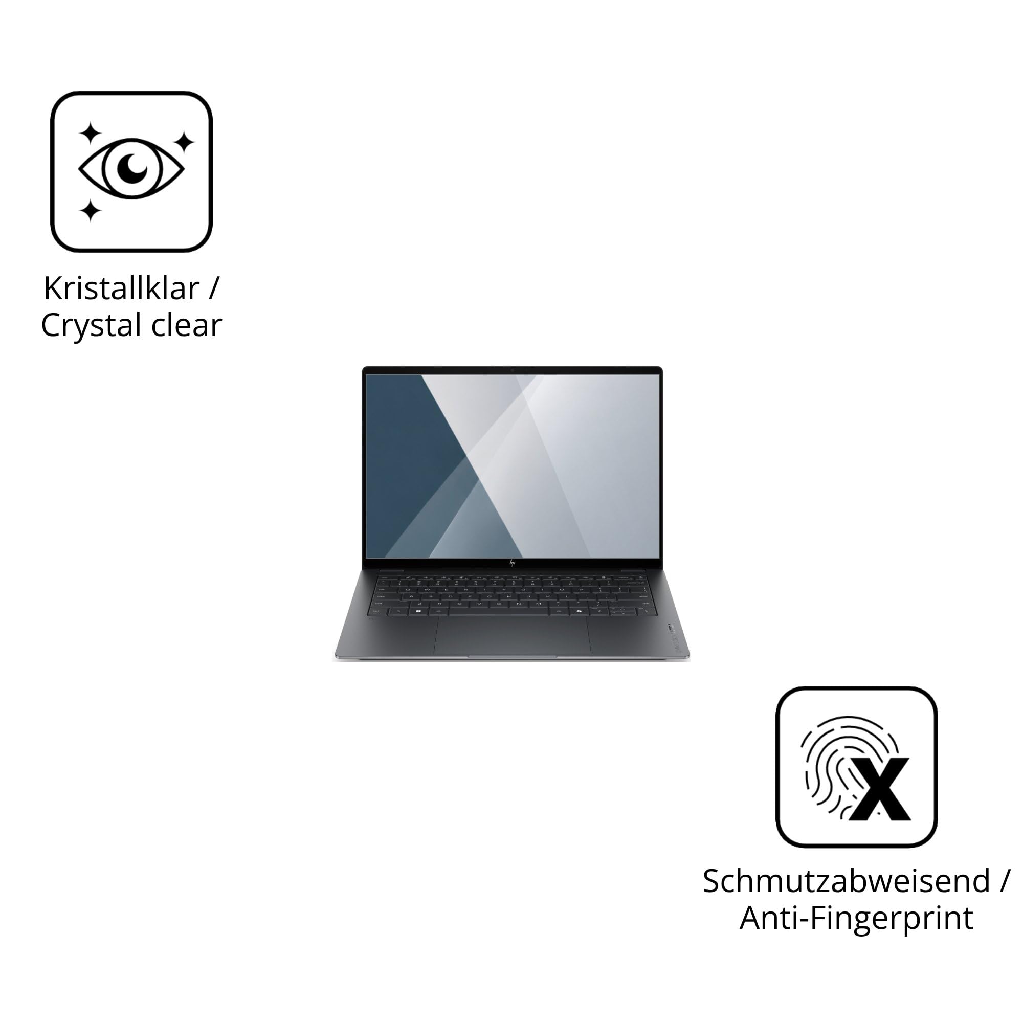 dipos 2x Pellicola Protettiva 9H per HP OmniBook Ultra 14-kd0771ngx | Non si rompe e non si scheggia, non è vero vetro, Anti-Shock, si adatta perfettamente, antigraffio, senza bolle, autoadesiva