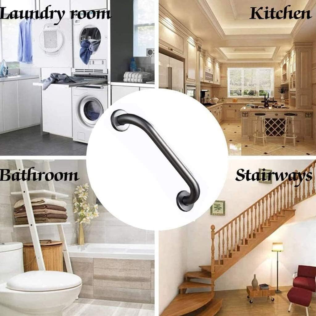 CSYQPDMBDL バスルームグラブバー、バスルーム用グラブレール、ハンドレールサポートバーアシストハンドル、ブラックステンレスシ