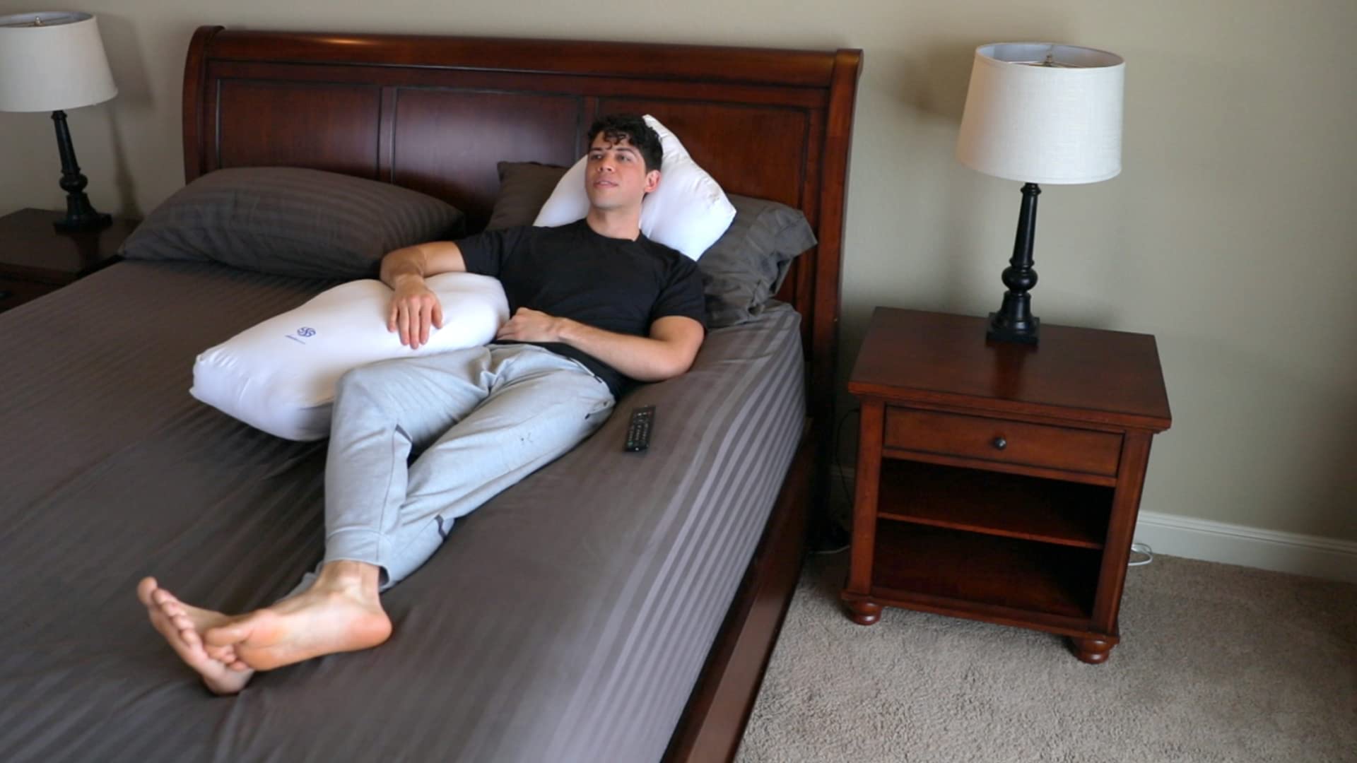 Fully-Adjustable Body Pillow for Side Sleepers – Large Cooling Snuggle Pillow for Adults & Kids – Extra Long Hugging Pillow for Bed, Pregnancy, and Back Pain Relief – Twistable Support, Made in USA