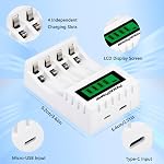 AAAA Rechargeable Batteries,Pickle Power 4pcs AAAA Ni-MH Batteries with 4 Bays Charger for Surface Pen, Active Stylus, Touchscreen Pen, Google Pixebook Pen, Toothbrushes, Mouse