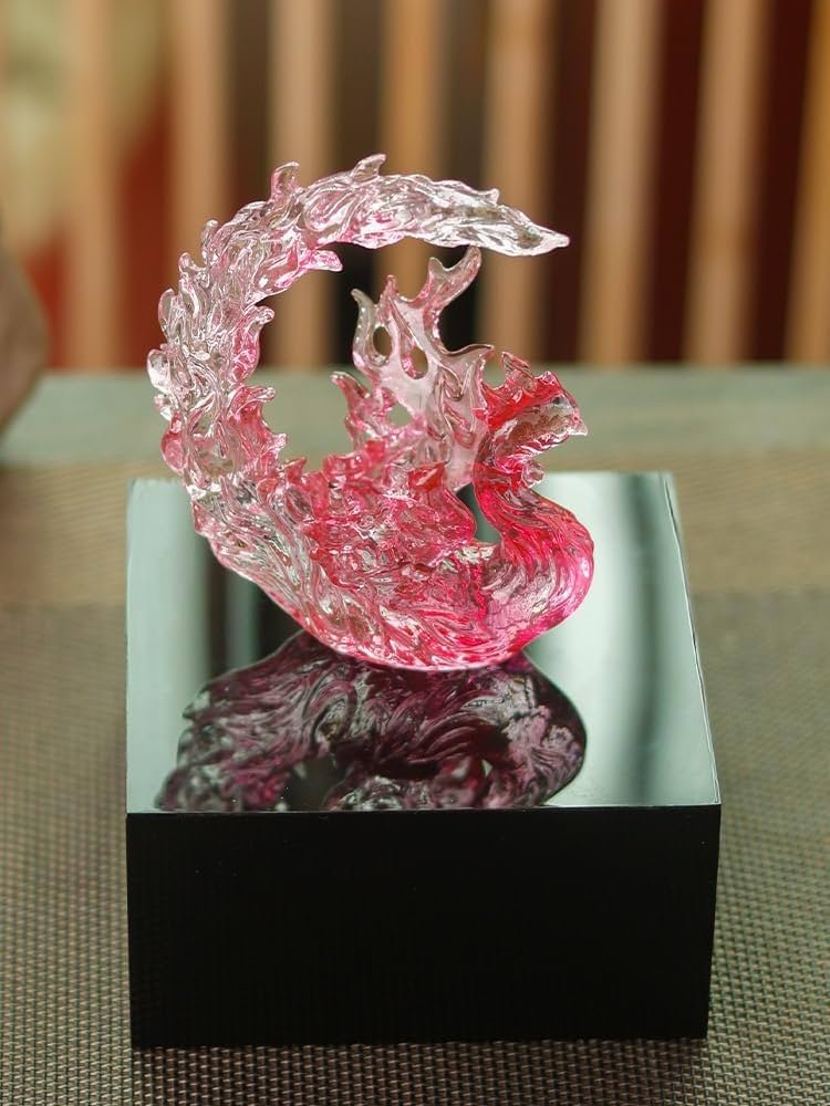 Amazon.co.jp: 鳳凰の置物 瑠璃製 不死鳥 朱雀 火の鳥 四霊 霊鳥