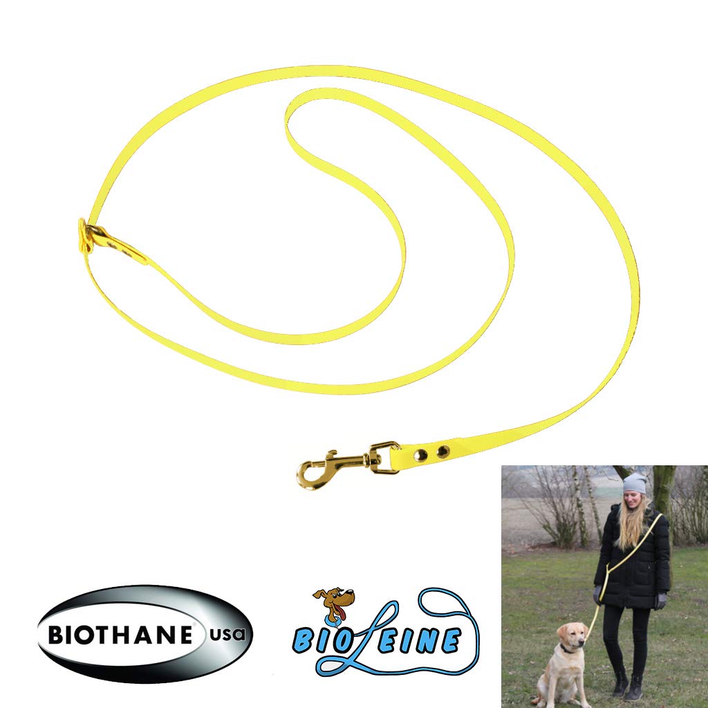 ZAVVIT BioThane Hundeleine 3m - Verstellbare Umhängeleine Für Große Hunde
