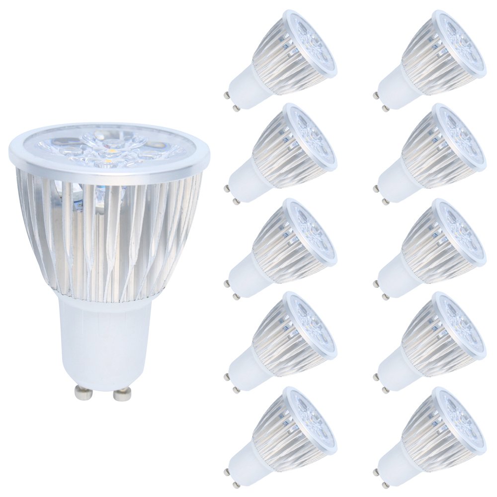 Tatalantai 10X 5W LED Gu10 Light Bulb, Cool White 6500k,120 Degree Beam Angle, Non-dimmable LED Spotlight Bulb