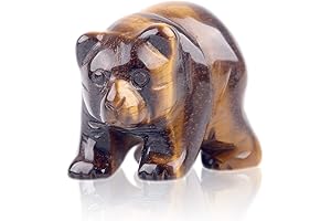 Yellow Tigers Eye Bear Figurine