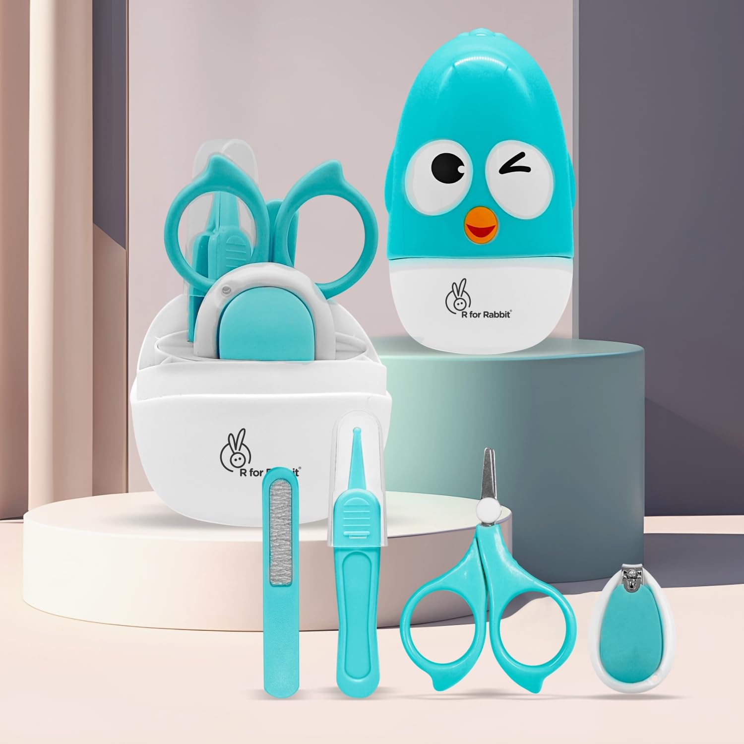 R for Rabbit Stylo Tweety New Born Baby 4 in1 Nail Grooming Kit for Baby Manicure Set with Kids Nail Cutter, Tweezer, Nail Filer and Scissors (Lake Blue) (B0D3T48XZ2) Amazon Price History, Amazon Price Tracker