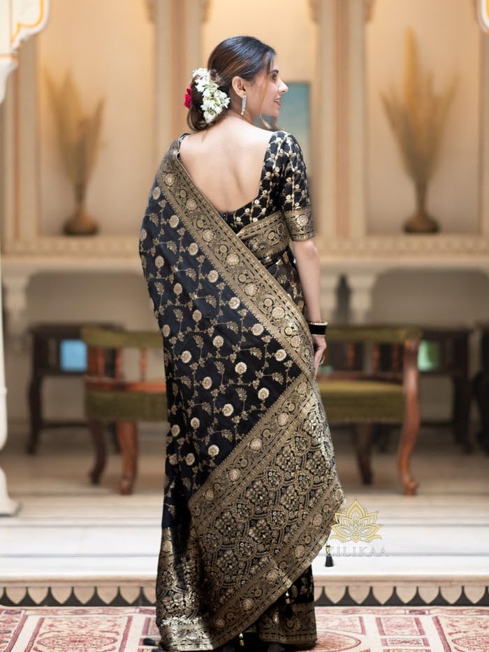 Image of C J Enterprise Women's Pure Kanjivaram Soft Silk Saree Banarasi Style Sarees For Wedding With Blouse Piece (Pari-165)