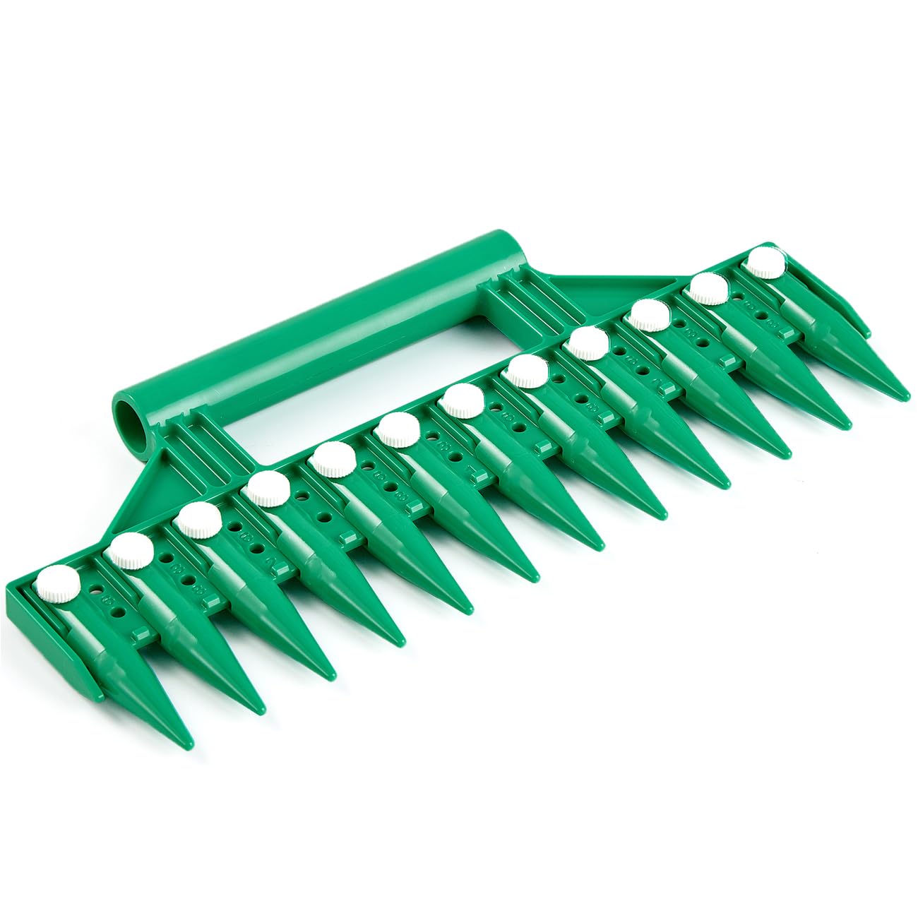 HHTHH Seed Dibber, Multifunctional Seed Spacer Tool, Seed-in Soil Digger Garden Spacer aid for Planting Seeds Laying Out ideally Spaced Rows (Green)