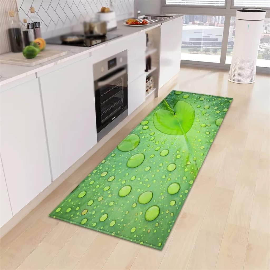Kitchen Rug Corridor Bedroom Entrance Door Mat Living Room Floor Decor Rug Home Bathroom Balcony Mat(Black,40 * 60cm)