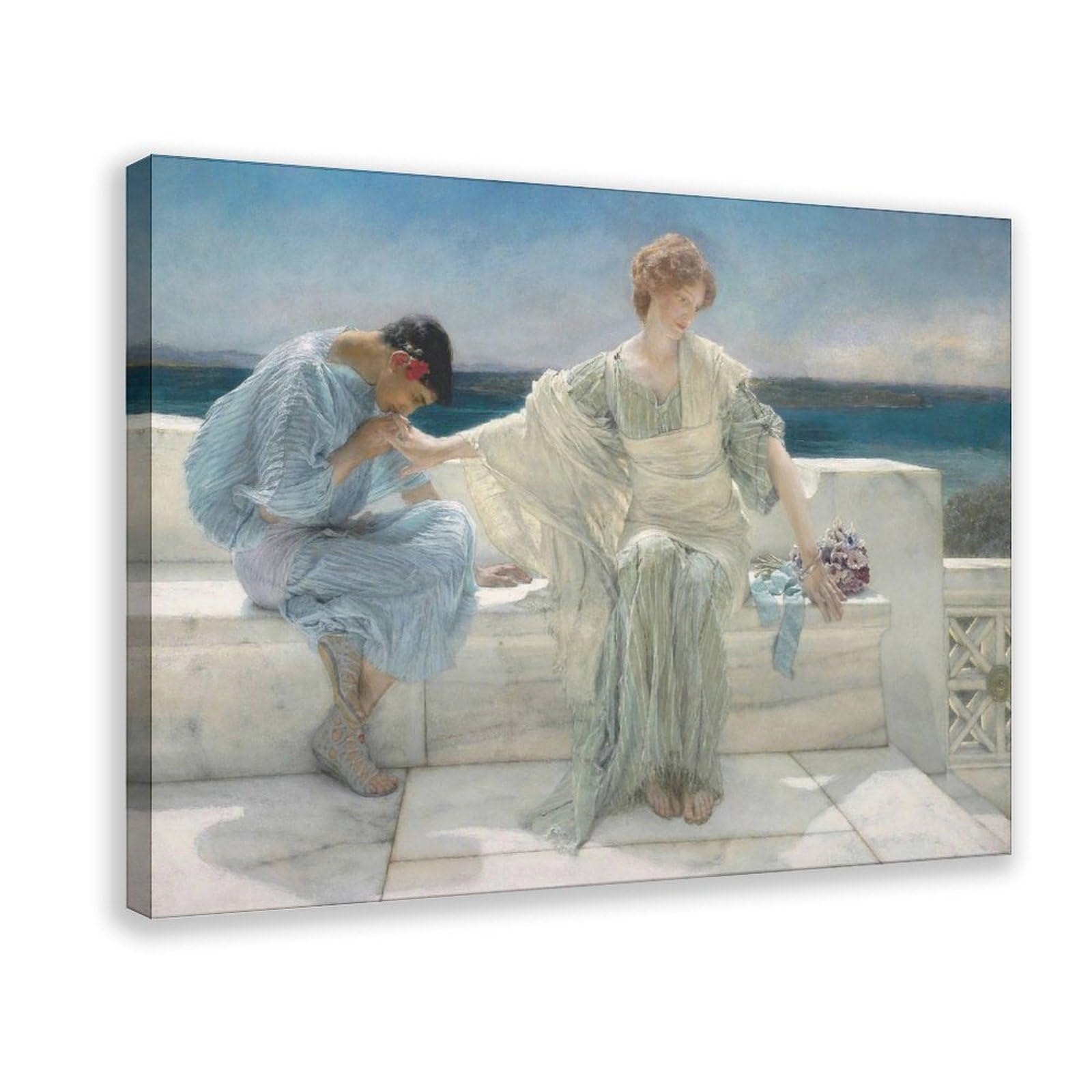 WCYB Ask Me No More by Sir Lawrence Alma-Tadema Prints Posters Canvas Deco Paintings Wall Art For Office Frame 24" L X 36" W
