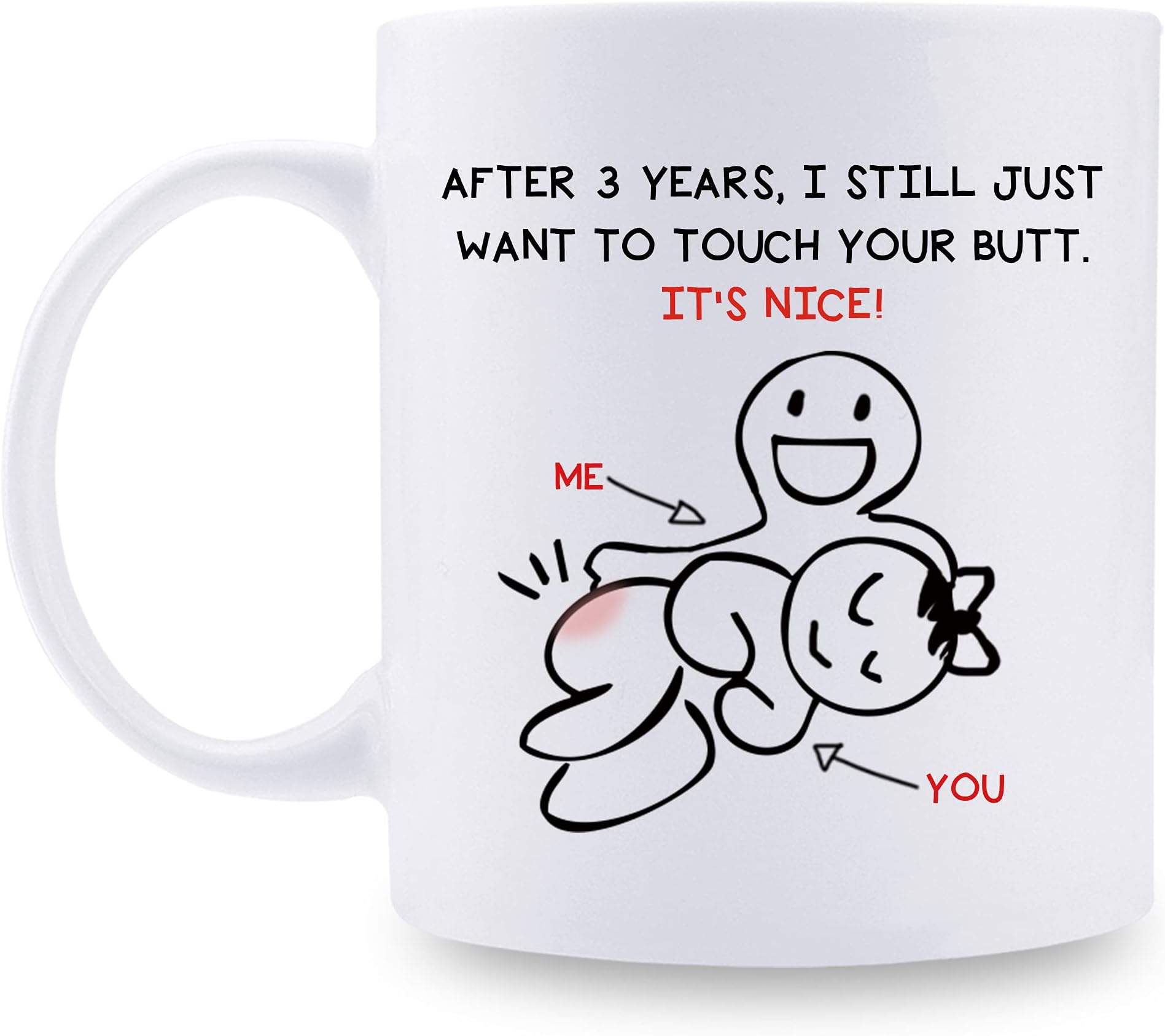 aiyaya3 Year Anniversary Mugs for Boyfriend Girlfriend - 3rd Wedding Anniversary Mugs for Husband Wife - 3 Year Anniversary 11 oz Coffee Mug for Him Her